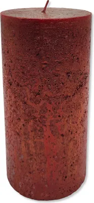 Produktbild von Stumpenkerze XL 10 x 20cm rot mit Glitzer durchgefärbt Säulenkerze