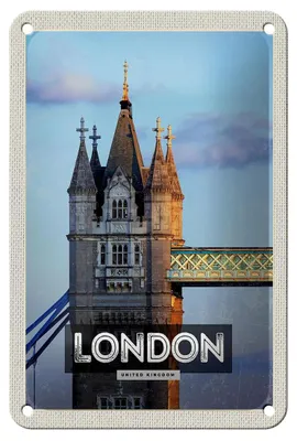 Produktbild von Blechschild Reise 12x18cm London UK Architektur Reiseziel Schild