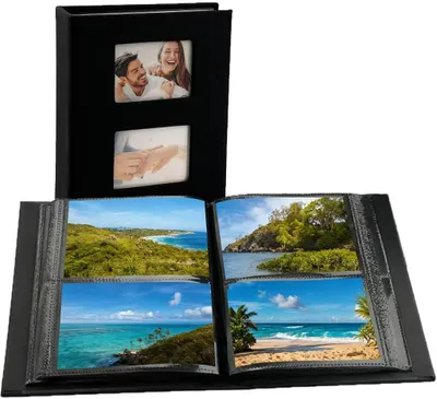 Obrázok produktu pre Fotoalbum 10 x 15 cm, 200 fotiek, čierna, plátno, pre svadbu