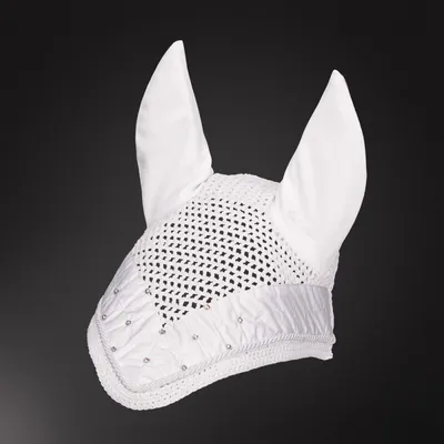 Produktbild von Eskadron Fliegenkopfschutz Platinum  " CRYSTAL " Farbe - weiß Größe - Pony