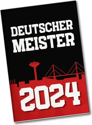 Produktbild von Leverkusen Souvenir Magnet eckig mit Spruch Deutscher Meister 2024