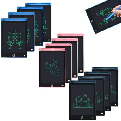 Produktbild von 12 Stück Spieltafeln, LCD Schreibtafeln für Kinder,8,5 Zoll, Partygeschenke, Taschen-Geschenk, Klassenzimmerpreise, Bürogeschenke