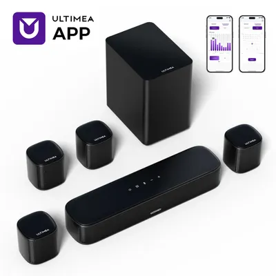 Produktbild von Surround-Soundsystem - Soundbar - Für Smart-TV - 7.1 virtueller Surround-Sound - 4 Surround-Lautsprecher - Bluetooth 5.3 - App-Steuerung - Aura A40