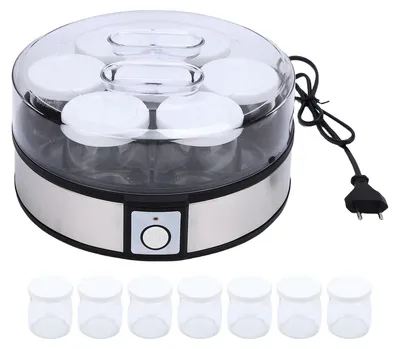 Zdjęcie produktu dla Elektryczny wyrób jogurtu, 20 W, ze stali nierdzewnej, wielofunkcyjne, przenośne urządzenie do przygotowywania jogurtu, dżemów i budyniów