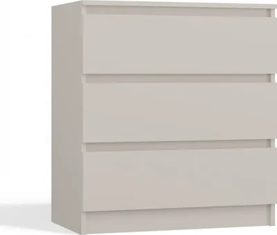 A chest of drawers on a white background.
