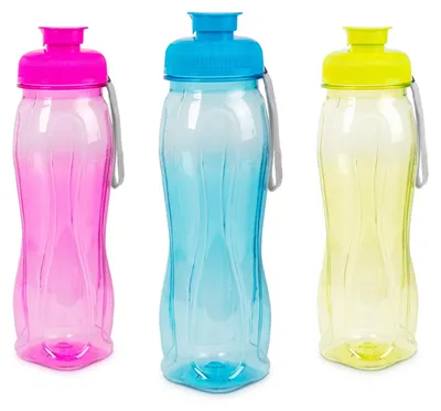 Obrázok produktu pre Športová fľaša - plastová,priehľadná - 750 ml, 3 farby
