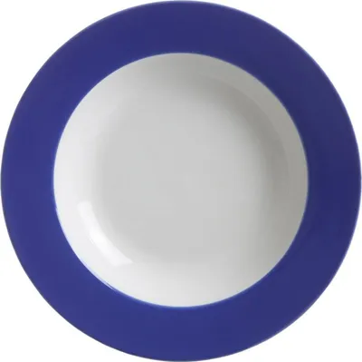 Obrázok produktu pre Flirt by R&B DOPPIO , Polievkový tanier, Kolo, Porcelán, Modrá, Biela, 0,27 L, 22 cm