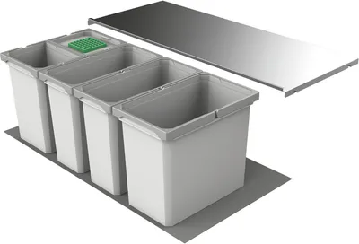 Produktbild von Abfallsorter Cox Box 2T/1000-5 mit fünffach Trennung inkl. Biodeckel für 100 cm Schrankbreite / Abfalleimer / Abfallsammler / Mülleimer