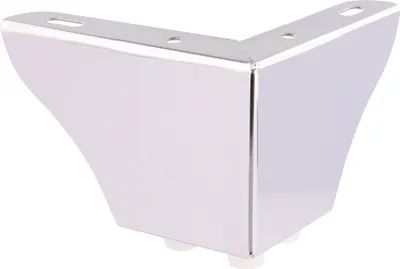 Produktbild von WAGNER Möbelfuß SOFA WING - 12 x 12 x 8 cm, Stahl verchromt, 3 Noppen, Anschraubplatte, für Palettenmöbel - 12045001