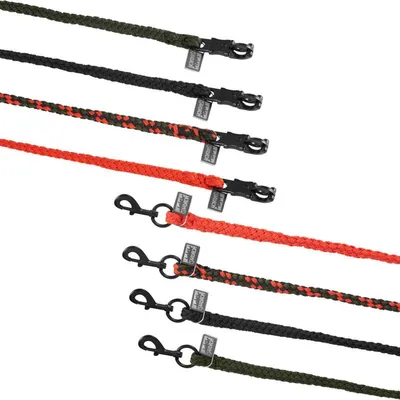 Produktbild von Eskadron DYNAMIC Anbindestrick, Strick, Führstrick " REGULAR " Form - Karabinerhaken Farbe - black-poppy red-deep green