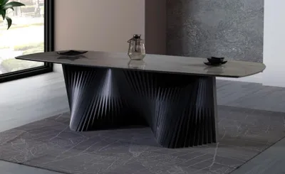 Produktbild von Esszimmertisch Esstisch Küchentisch Esszimmer Holz Schwarz Tisch Luxus