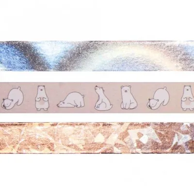 Zdjęcie produktu dla 3 taśmy washi 10 m x 1,5 cm - Nordic