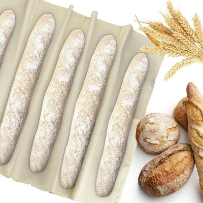 Obrázek produktu pro Bílá plátěná utěrka 90 x 60 cm na pečení chleba a kynutí