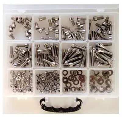 Imagen del producto de Bofix 214909: Caja para 12 conectores Zehusb.RVS M8, con tuercas