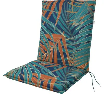 Produktbild von Stuhlauflage Niederlehner Doppler Living 100x48x6 cm, Blumenmuster, blau
