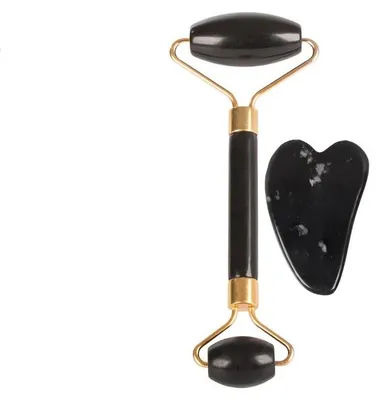 Produktbild von Verk 24367 Gesichts-Massageroller Jade Roller, schwarz