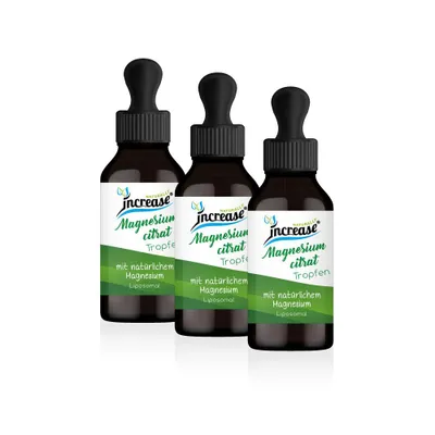 Produktbild von Nimm 3, zahl 2 Aktion Liposomale Magnesiumcitrat Tropfen hochdosiert - 3000mg Magnesiumcitrat pro Tag davon 1500 mg Magnesium
