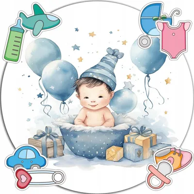 Produktbild von Kuchendekoration 20 Cm – Babyshower- Und Geburtstagsdekoration + Name 15 Cm, 18 Cm