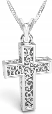 Produktbild von Silber Kreuz Halskette Religiöses Gebet Glaube Kreuz SILBER 925