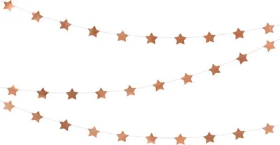 Zdjęcie produktu dla Girlanda Gwiazdy, 3,6 m, różowe złoto Party Deco