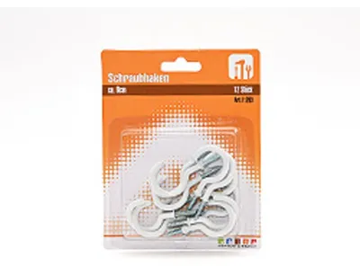 Obrázok produktu pre 12 skrutkovacích háčikov, Ø 0,2 x 5,4 cm