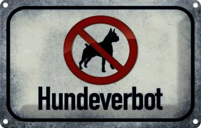 Produktbild von vianmo Blechschild 12x18 cm Hund Hundeverbot Tier Haustier