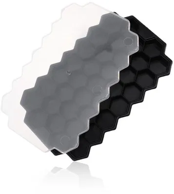 Obrázok produktu pre Ibenzoa® Silikónová forma na ľad s vekom – 2 x 37 priehradiek (celkovo 74), bez BPA, kompaktné kocky 2,2×1,2×1,2 cm, vhodné do umývačky riadu – pre nápoje a koktaily