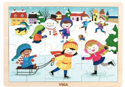 Image de Puzzle en bois pour enfants Viga Winter