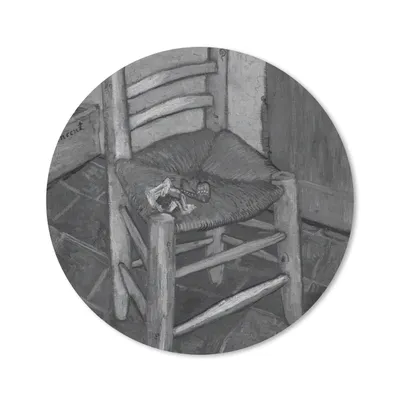 Produktbild von MuchoWow® Mauspad Mousepad Van Goghs Stuhl - Vincent van Gogh - Schwarz - Weiß 30x30 cm - Mousepads - Maus Mat - Pad - Mausunterlage - Tischunterlage - Schreibtischmatten
