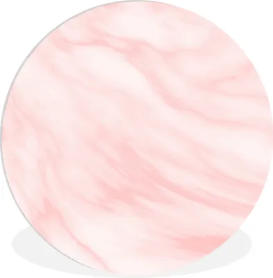 Produktbild von MuchoWow® Rundes Wandbild - Runde Bilder Marmor - Rosa - Weiß - Luxus - Marmoroptik Ø 90 cm Kreis Wanddekoration Kunststoff - Wandkreis - Wandschmuck - Wand-Kreis - Wohnzimmer - Bild - Runde - Wanddeko - Dibond - Kunstdrucke