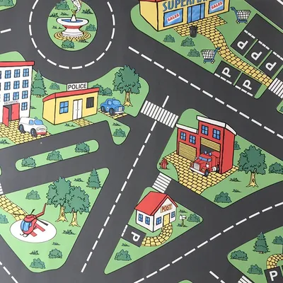 Produktbild von JYG - Vinyroute - Vinyl Verkehrsteppich - Spielmatte - Verkehrsteppich - 140 x 200cm
