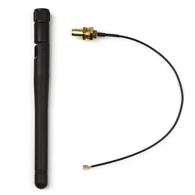 Produktbild von SMA WLAN Antenne, 2.4GHz, 2,5dBi, inkl. Adapterkabel U.FL - SMA Anschluss