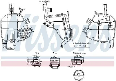 Produktbild von NISSENS Ausgleichsbehälter Kühlmittel passend für MERCEDES-BENZ M-Klasse (W164) Kühlwasser 996202