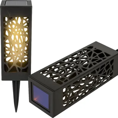 Zdjęcie produktu dla Lampa Lampka Solarna Ogrodowa Ażurowa Led Lampion Wbijana Słupek Ciepły Biały