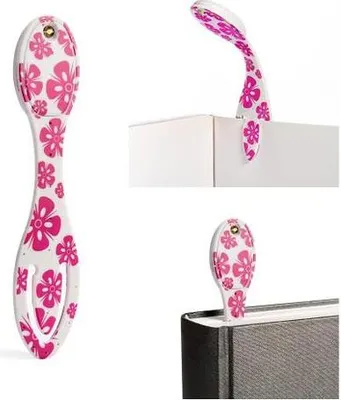 Produktbild von Flexilight LED Leselampe mit Clip - Pink Flowers
