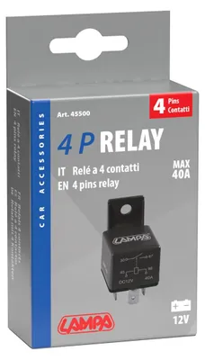 Obrázek produktu pro Univerzální relé 4 kontakty - 12V - 30A