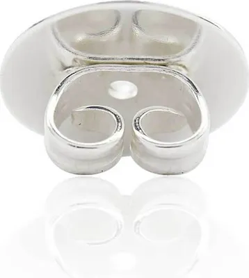 Produktbild von Ohrmutter Ohrstecker 925 Sterling Silber Butterfly-Verschluss mit Platte 10mm Stück
