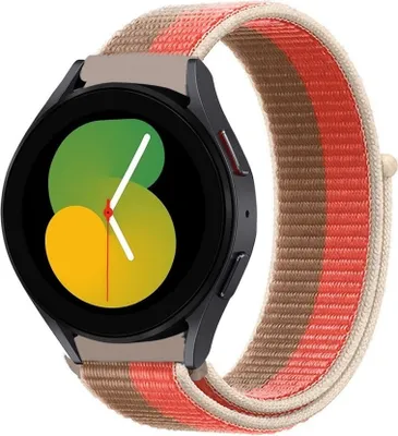 Produktbild von Strap-it Samsung Galaxy Watch 5 - 40mm Nylonarmband (Rosa Pomelo)
