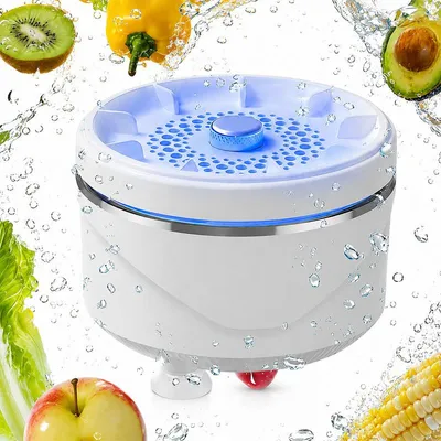 Produktbild von Obst- und Gemüse Reiniger elektrisch, kabelloses Obstwaschgerät mit Vortex Reinigung, Lebensmittelreiniger für Küche, wiederaufladbar