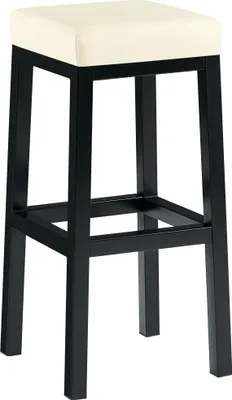 Produktbild von CLP Barhocker Taylor mit schwarzem Metallgestell Sitzhöhe 83 cm creme Material Kunstleder