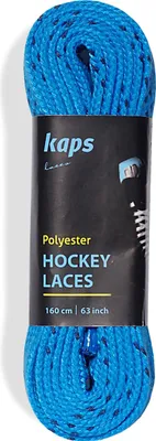 Produktbild von Strapazierfähige Polyester-Flachschnürsenkel für Eishockey-Schlittschuhe 160 cm - Blau