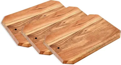 Image de KESPER | Ensemble de 3 planches à découper, matériau : bois d'acacia, dimensions : 40 x 29 x 1,7 cm, couleur : marron | 29151