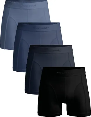 Productafbeelding van Men 4-Pack Short Solid Black/Blue XL