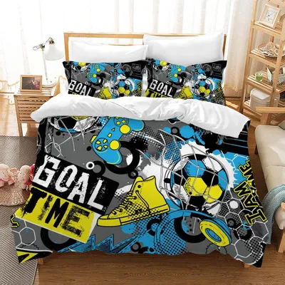 Productafbeelding van Voetbal Dekbedovertrekset voor Kinderen 200 x 200 cm