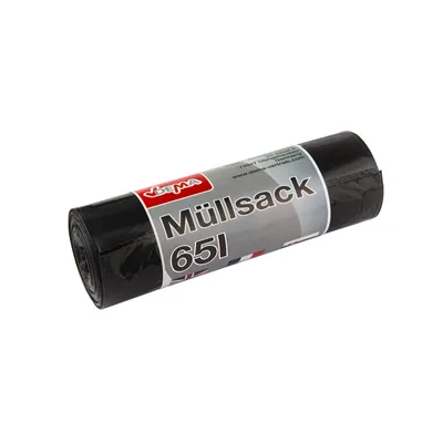 Produktbild von Müllsack 65ltr. 62x75 cm 10er Rolle schwarz