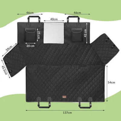 Obrázok produktu pre Poťah na autosedačku pre psa, čierny, vodeodolný, 147x137cm