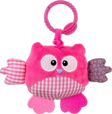 Image de Pendentif hibou en peluche - Cutie owl - 2881 PINK