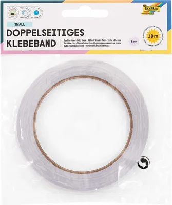 Immagine prodotto di Folia 55022 Doppelseitiges Klebeband, 5mm x 18m, transparent