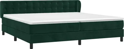 Produktbild von vidaXL Boxspringbett mit Matratze Dunkelgrün 200x200 cm Samt