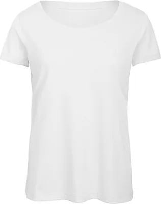 Produktbild von B&C TW056 | DamenTriblend T-Shirt /Sehr langlebig, flexibel, faltenfrei - Farbe: White - Größe: L